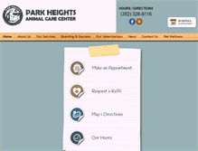 Tablet Screenshot of parkheightsanimalcare.com